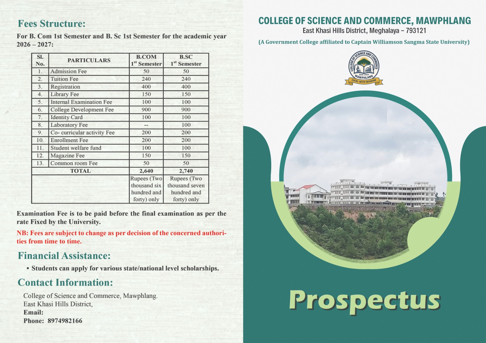 Fee Structure